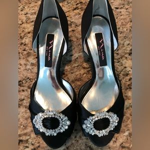 Black & silver heels